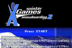 ESPN X Games Skateboarding title screen for GameBoy Advance